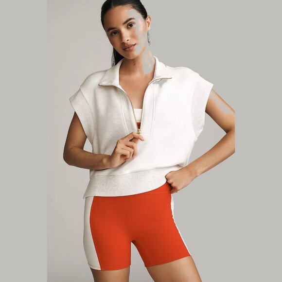 NEW Varley - Size Large, Women's Kelly Half-Zip Muscle Pullover - Ivory Marl - Picture 2 of 4